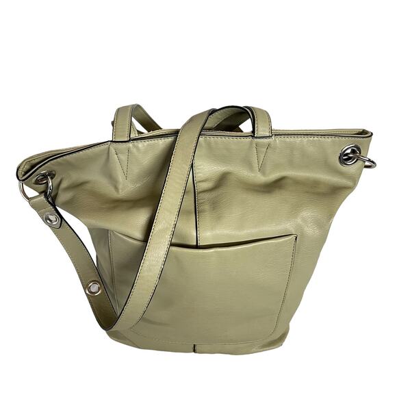 Simply Vera Wang Oakland Leather And Suede Shoulder Crossbody Bag Tote Satchel - Picture 9 of 16